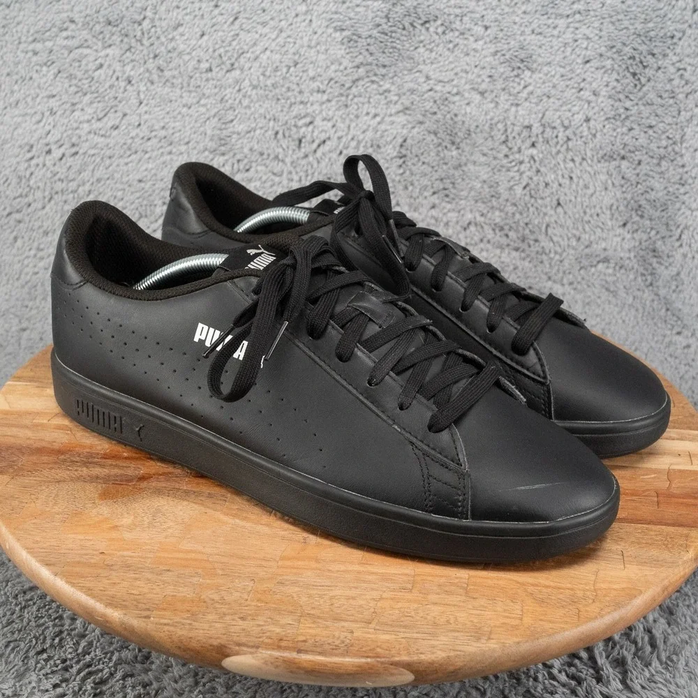 Puma Smash V2 L Perf 36521301 Mens 13 Black Lifestyle Sneakers Shoes *READ*